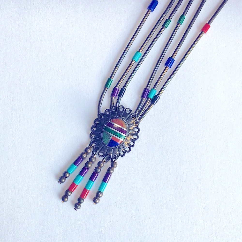 Vintage inlay necklace